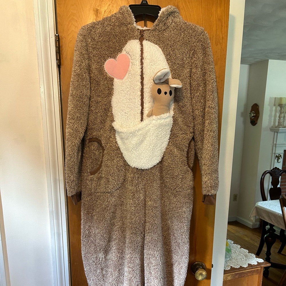 Kangaroo fuzzy / furry pjs / Halloween costume